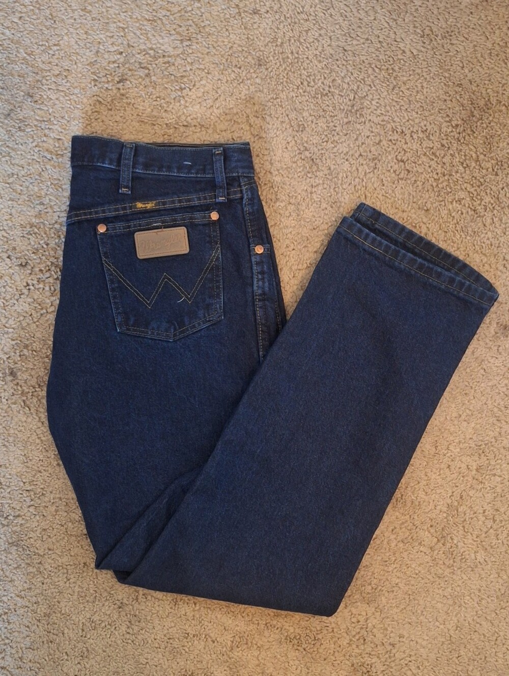 Wrangler Men's Straight Leg Dark Blue Jeans